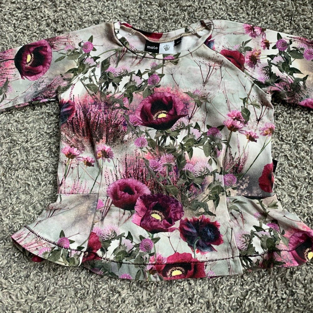 Molo Pink and Magenta Floral Top size 2 yers